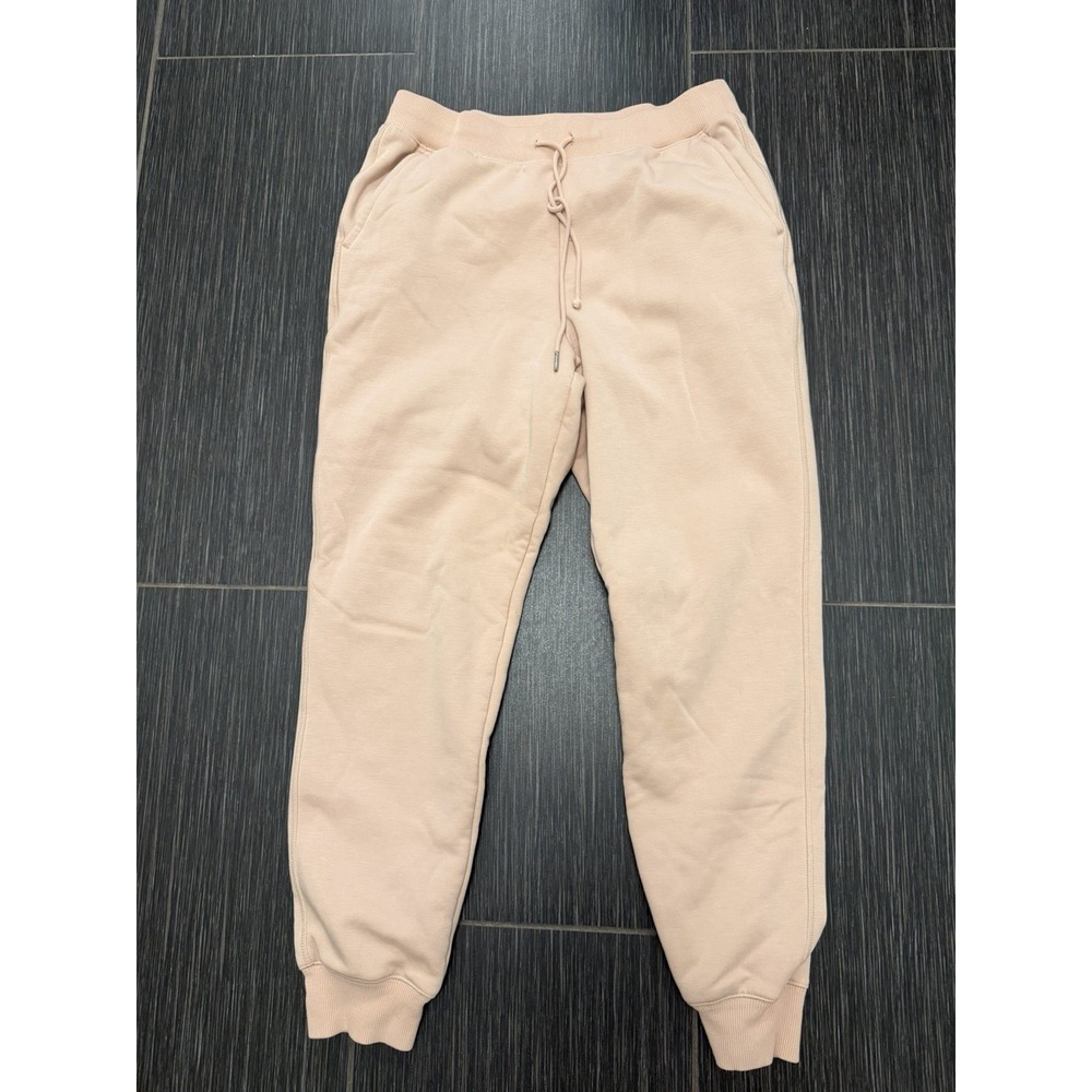 Uniqlo Women's Heattech Pile Lined Sweatpants Sz XL Pink Neutral Joggers Travel